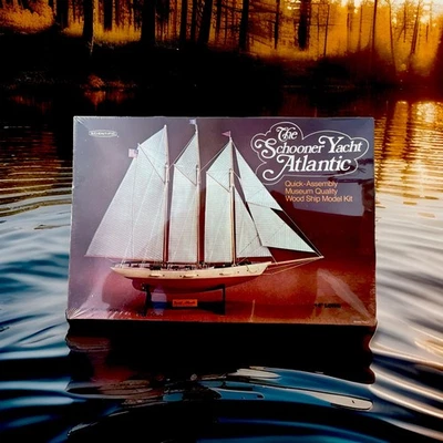Scientific The Schooner Yacht Atlantic 1905 Model Kit 302 Wood Ship 14 Inch NOB! - Image 1 of 4