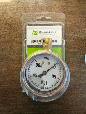 Greenleaf 200 PSI Liquid Pressure Gauge LG200pk1 - Image 1 of 2