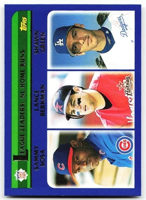 🔥 2003 Topps #345 SAMMY SOSA / LANCE BERKMAN / SHAWN GREEN - Image 1 of 2