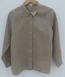Vintage Sanremo Milano Linen Shirt Size 40 UK 12 - Picture 1 of 10