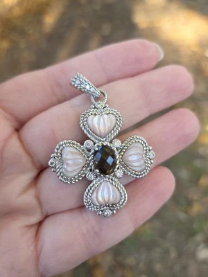 Colgante Judith Ripka de plata de ley 925 madreperla piedras preciosas y circonita cúbica Foto 1 de 4