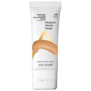 Almay Smart Shade Anti-Aging Skin Tone Matching Makeup, 400 Medium Meets Deep - Picture 1 of 1