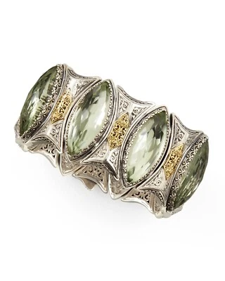 Pulseira Konstantino Astritis Collection prata prasiolita e ouro 18K - Imagem 1 de 4