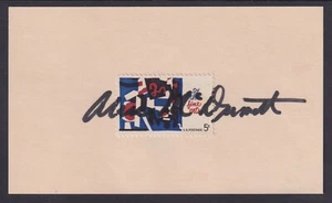Alice McDermott, American Author, Professor, signed Fine Arts stamp on card - Picture 1 of 2