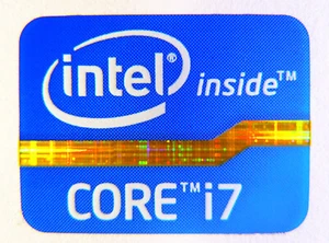 Intel Core i7 7th 8th 9th 10th Gen Sticker Case Badge Genuine USA Lot Wholesale - Picture 1 of 12