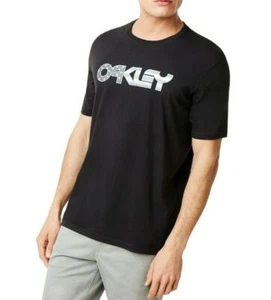 Oakley Herren T-Shirt Schwarz Baumwolle Flag Tee Kh9 Größe L - Bild 1 von 11