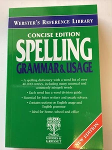Websters Spelling Grammar Usage, Webster's Reference. Paperback. New - Picture 1 of 3
