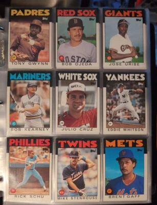 1986 Topps base cards 1-200 Pick from drop down list - Image 1 of 2