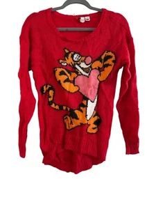 Maglione Disney Winnie The Pooh Tigger di H&M maglia rossa acrilico/mohair taglia S donna - Foto 1 di 6