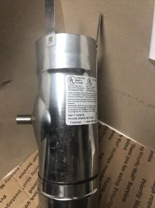 3" STAINLESS STEEL Condensate DRAIN TEE/CONNECTOR 3"X9" W/DRAIN TAP - Picture 1 of 3