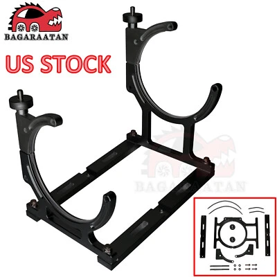 Black 7" Nitrous Oxide Nos Billet Aluminum Single Bottle Holder Bracket Mounting - Image 1 of 4