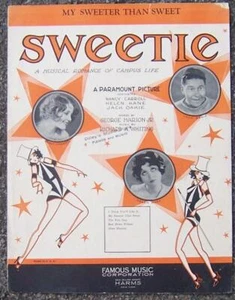 Partituras de película My Sweeter Than Sweet Musical Campus Life Sweetie 1929 - Imagen 1 de 1