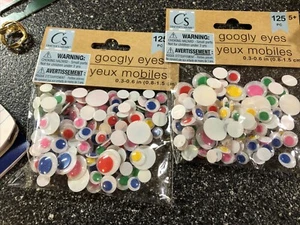 Cuadrado Crafters - Ojos Googly - Varios Colores - Tamaños Surtidos - 2 Paquetes - 125 Por Paquete - - Imagen 1 de 1