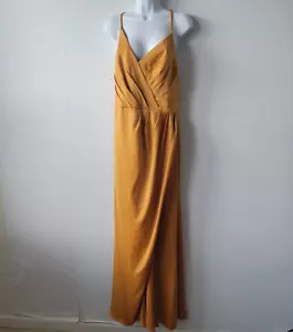 David's Vestido de Dama de honor de satén con correa de espagueti nupcial y espalda crepé talla 16 - Imagen 1 de 6