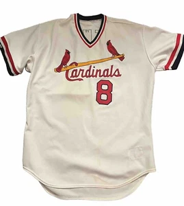 1988 GAME WORN USED JOHNNY LEWIS ST LOUIS CARDINALS RAWLINGS HOME JERSEY 50 - Picture 1 of 19