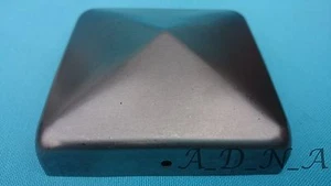 30 mm x 30 mm bis 100 mm x 100 mm 4 Zoll VIERKANT STAHL/METALLZAUN/TORPFOSTENKAPPE & 20 mm FLANSCH - Bild 1 von 7