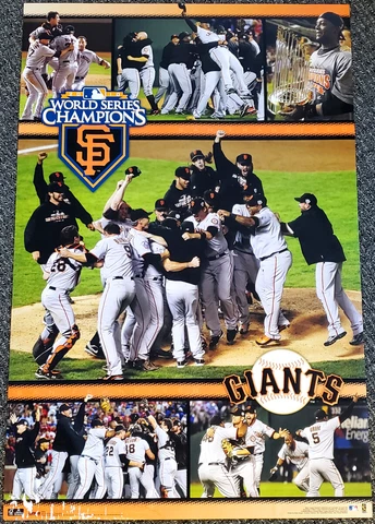 San Francisco Giants 2010 World Series CELEBRATION Vintage 22x34 Wall POSTER Cover