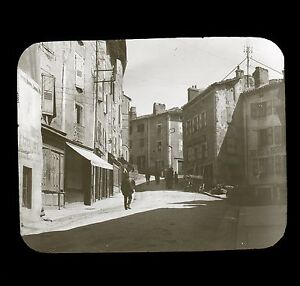 LE MONASTIER c. 1900 - Rue Hôtel du Nord Auvergne - Glass Slide 46