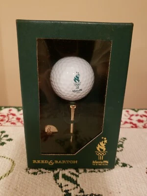 ATLANTA 1996 ОЛИМПИЙСКИХ ИГР REED & BARTON мяч для гольфа и футболка 1992 ACOG новый в коробке - Изображение 1 из 4