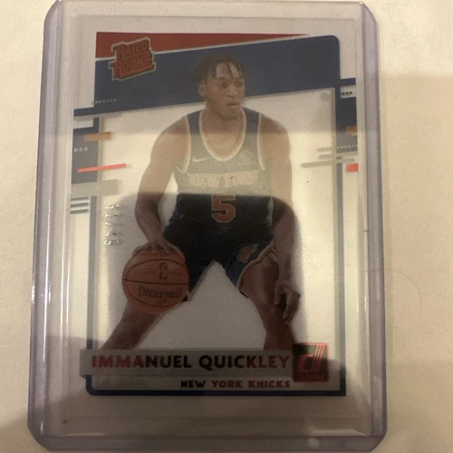 Immanuel Quickley #77 2020-21 Clearly Donruss Rated Rookie Red 31/49- RC 464