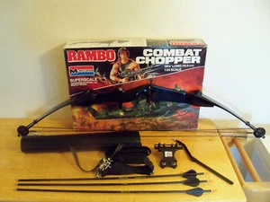 RAMBO 2 JR. BLACK COMPOUND BOW-HOYT & RAMBO COMBAT CHOPPER, HOYT, MONOGRAM - Picture 1 of 12