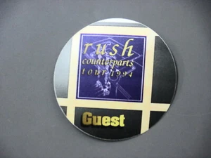 Rush satin backstage pass AUTHENTIC Counterparts Tour 1994 circle purple & gray! - Picture 1 of 1