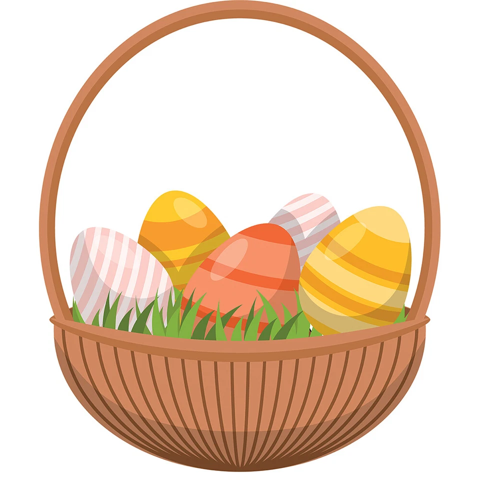 SP12048 Easter Basket with Eggs Cardboard Cutout Standup - Image 1 of 1