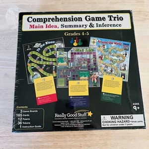 Grades 4-5 Comprehension Game Trio Main Idea Inference Summary Really Good Stuff - Picture 1 of 5