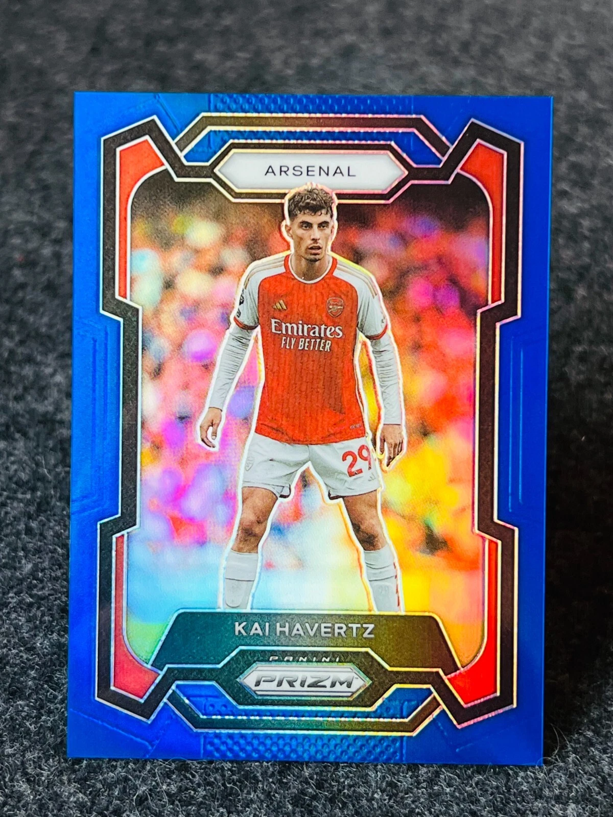 2023-24 Panini Prizm EPL Kai Havertz Blue Prizm 071/299 Arsenal