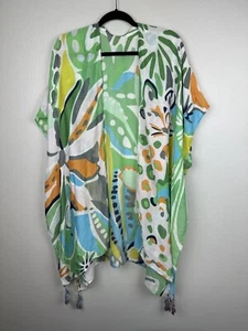 Do Everything in love Kimono Open Front Cardigan One Size Abstract FLAWS - Picture 1 of 16