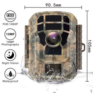 12MP Trail Camera Wildlife Cam Hunting for Animal Scouting Security Surveillance - Picture 1 of 11