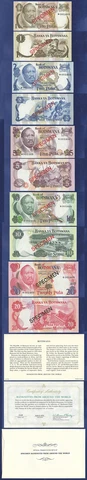 BOTSWANA 1, 2, 5, & 10  PULA GEM UNC SPECIMEN SET Cover