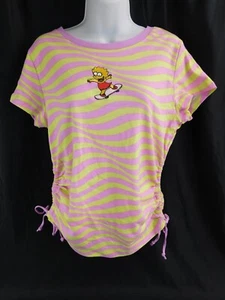 T-shirt donna a righe Lisa Simpson skateboarding XXL - Foto 1 di 6
