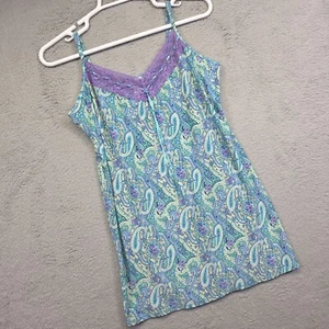 Secret Treasures Nightgown Womens XL Green Paisley Floral Lace Trim Slip Dress - Picture 1 of 12