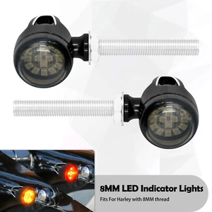 8MM Teardrop Clignotant LED avant et arrière feux de stop pour Harley Sportster - Picture 1 of 15