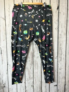 Womens Sueded Knit Leggings Junior Size 3XL XXXL 21 Space Dog Cat Lady Leggings - Picture 1 of 10