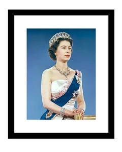 Queen Elizabeth II Foto 8x10 Porträtdruck von 1959 UK Königskrone England - Bild 1 von 2