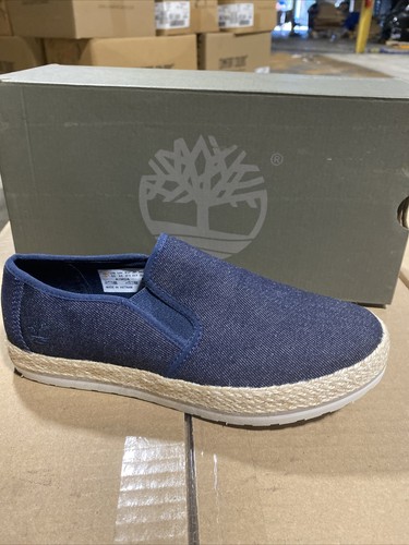 Mocassini slip on blu in tela Timberland Eivissa scarpe da donna TB0A1MDA taglia 6 1 2