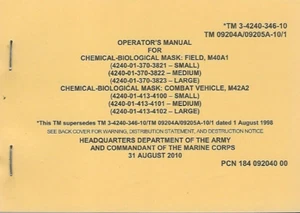Historical book Chemical-Biological Mask, Field, M40A1 and M42A2, Operator - Picture 1 of 1