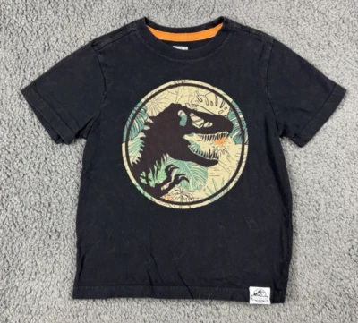 Camisa Gymboree Jurassic World Gráfica Dinosaurio Tropical Dino T-rex Negra 5T 5 Foto 1 de 4