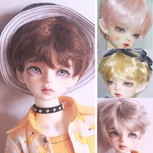 1/3 1/4 BJD Curly Hair Wigs Short Hairpiece For Male Boy Doll Making Accessory - Picture 1 of 46