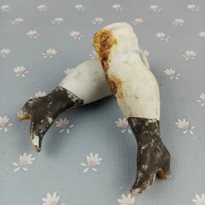 Antique rare doll legs, Parian China Victorian Doll legs porcelain 3.2", 1880s - Picture 1 of 5