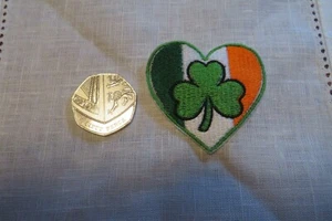 Irish Flag & Shamrock Patch - St Patricks Day - Iron or Sew on - Picture 1 of 3