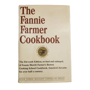 1965 Fannie Farmer Cookbook Revised Enlarged 11th Edition Wilma Perkins HCDJ - Picture 1 of 21