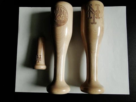 Unique MLB NY Mets Bat Handle Wooden Wine Mug & Shot Glass Thompson Mug Co. 2020 Cover