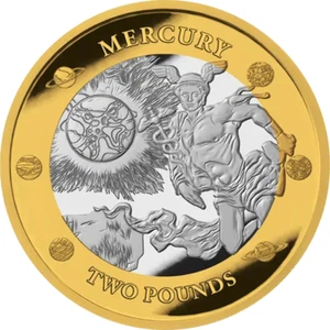 God -Mercury-Silbermünze d. British Antarctic Territory-Mint, Proof. 2023 - Picture 1 of 7