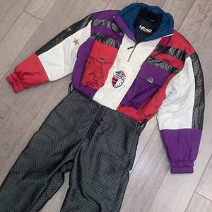 Vintage Head Ski Suit One Piece Snowsuit Snow Bib Onsie retro 80s 90s Womens 10 - Picture 1 of 11