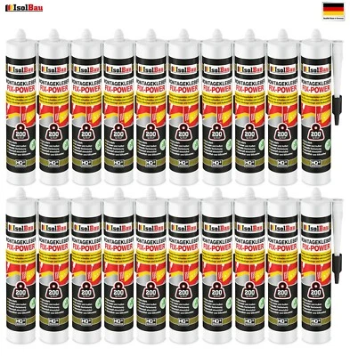 Montagekleber FIX-POWER Baukleber 20 x 300ml Styroporkleber weiß 200kg / 10cm - Bild 1 von 3