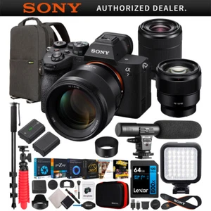 Sony a7 IV Full Frame Mirrorless Camera + FE 85mm F1.8 + 28-70mm 2 Lens Bundle - Picture 1 of 12
