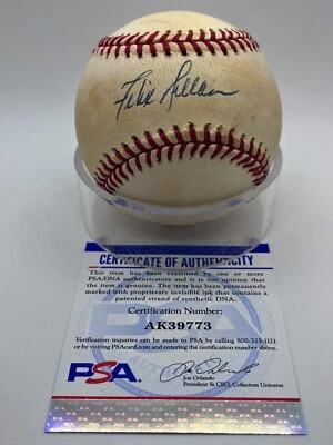 Felix Millan Braves Mets Signed Autograph Official OMLB NL Baseball PSA DNA - Image 1 of 2